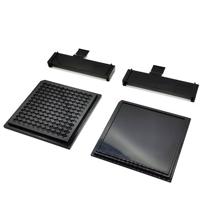 購入 スクウェアデザイン ESD ICチップトレイ 高互換性ワッフルパック 蓋とクリップ オンライン製造